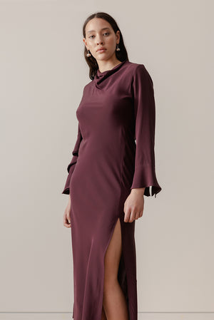 Oyster Gown - Aubergine